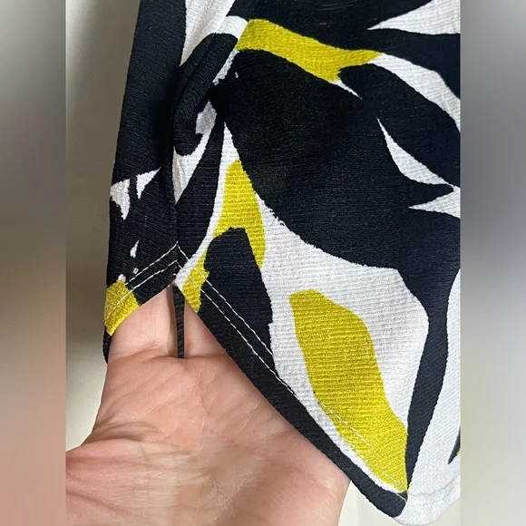 Fred David Stylish Black and Lime Short Sleeve Women's Blouse Size XL - Picture 13 of 16